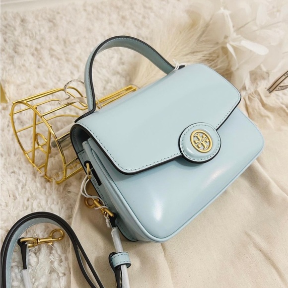 Tory Burch SMALL ROBINSON SPAZZOLATO TOP-HANDLE BAG NWT! - Picture 3 of 5